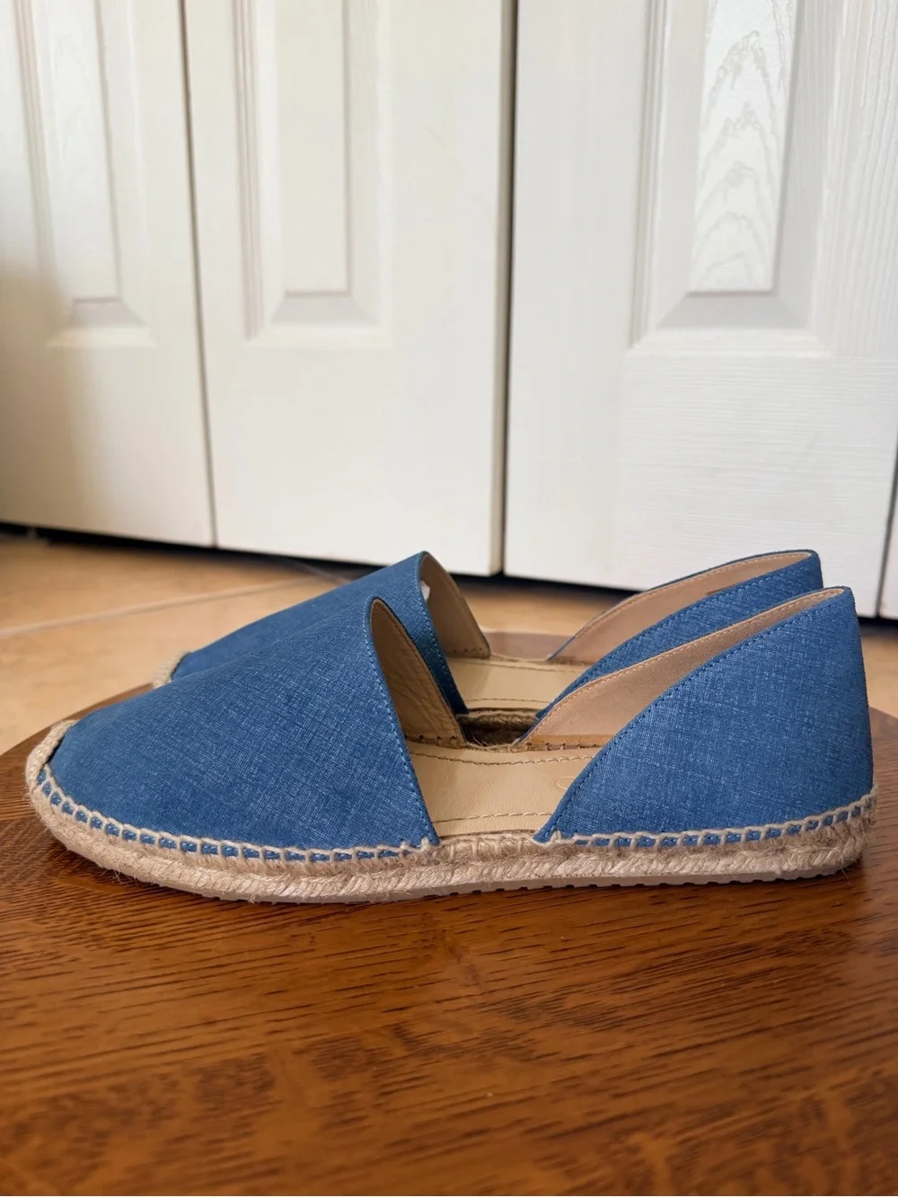 Jimmy Choo Dreya Blue Denim d’Orsay Espadrille Slip-Ons Size 40.5/US10